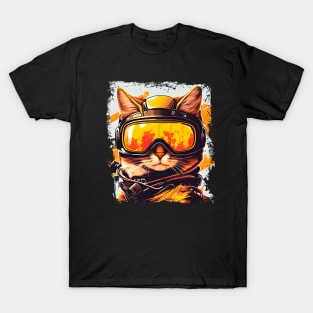 Cool Cat - A Cat In A Ski Googles Skiing Skier T-Shirt